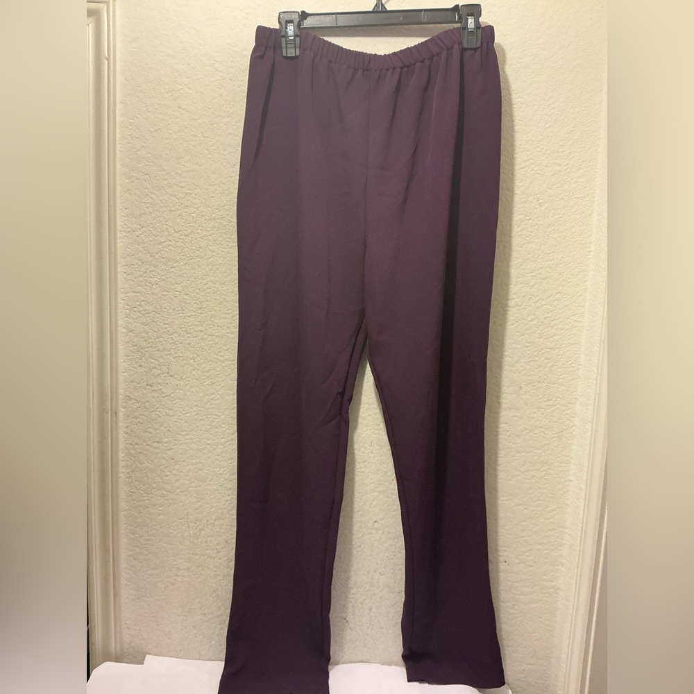 Allie Coosh Pants Womens plum Pull on Dress pant size S $225
